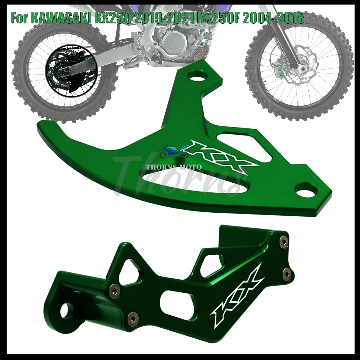 KX شعار الفرامل الخلفية الفرجار غطاء حماية لكاواساكي KX250 2019-2021 KX250F 2004-2018 KX450 2019-2021 KX450F 2006-2018