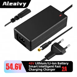 New Power Adapter AC 100-240V Black DC 48V 54.6V 2A e bike,Electric Scooter Lithium Battery Charger Accessories US/EU/Plug