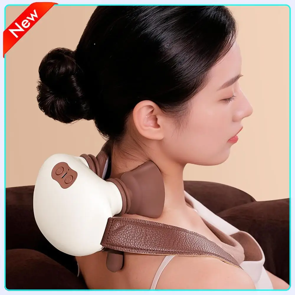 

Shiatsu Neck and Back Massager Rechargeable Deep Tissue Kneading Massage Pillow for Dad Mom Fatigue Relief Relax Muscle
