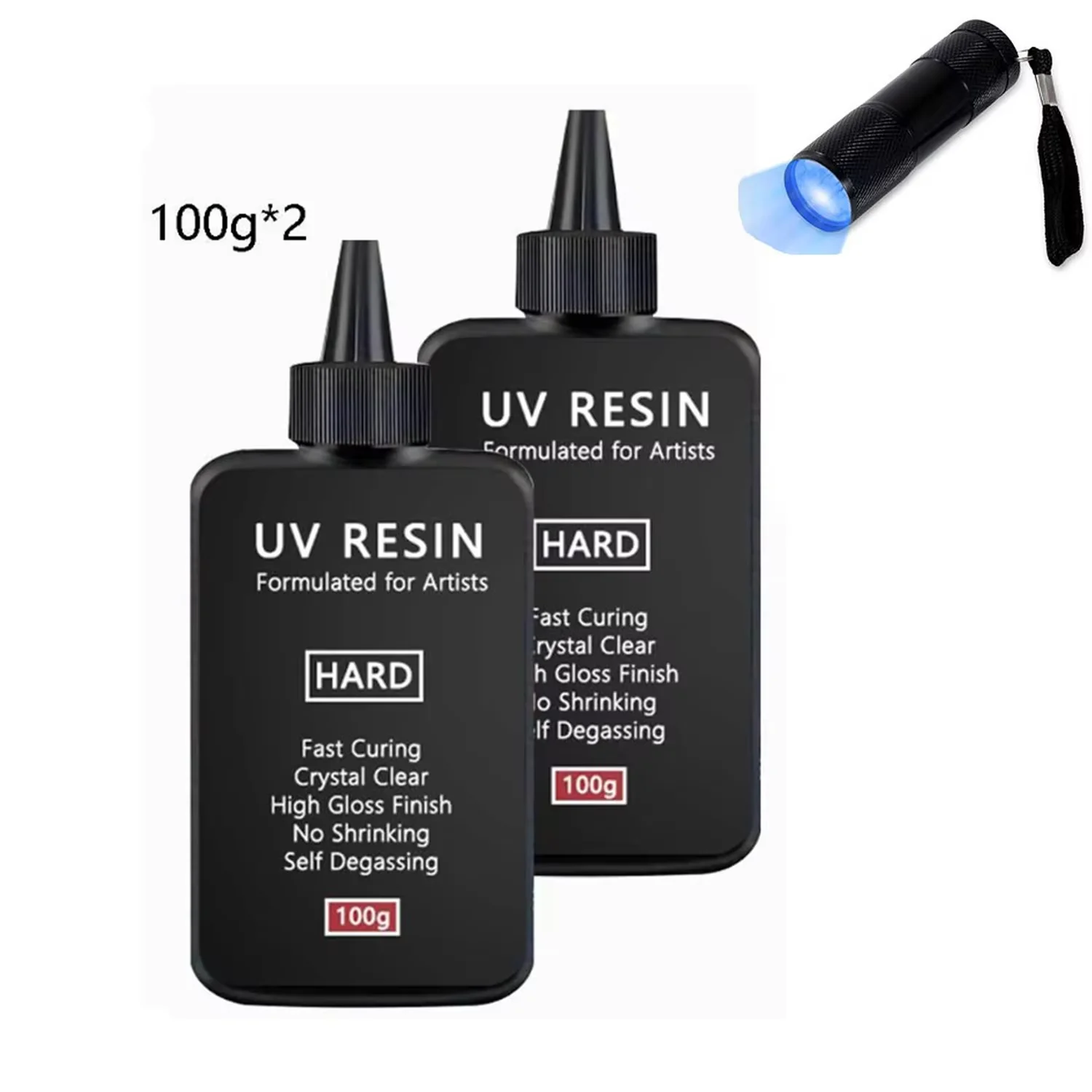 Kristalheldere harde UV-hars Verbeterde formule Ultraviolet snel uithardende hars voor het maken van sieraden, harde transparante zonne-uithardende hars