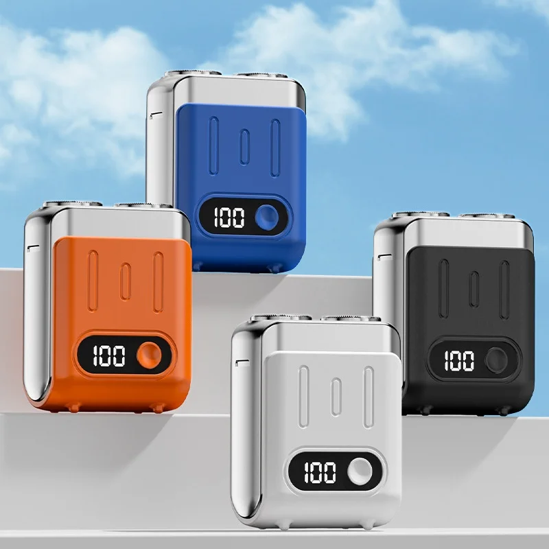 Mini Double Head Electric Shaver USB Rechargeable Waterproof Travel Rotary Razor Portable Men Hair Beard Trimmer Electric Razor