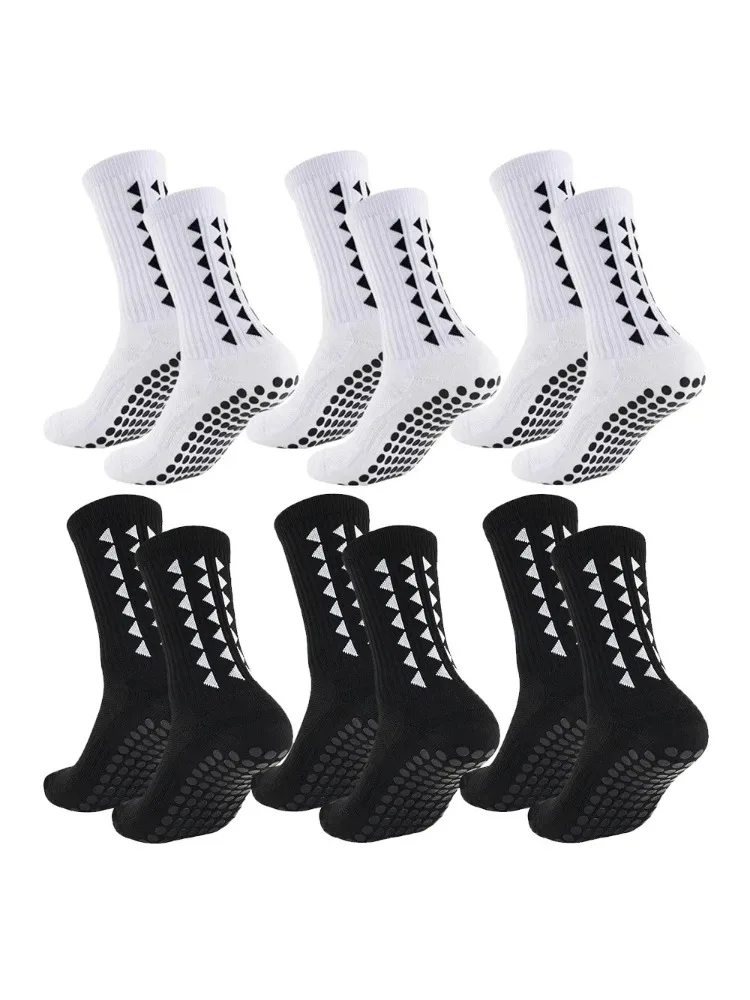 AliExpress QINGNUAN 6 Pairs Men Women Football Grip Socks Towel Bottom Sport Socks Rugby Soccer Cycling Running Exercise Athletic Socks