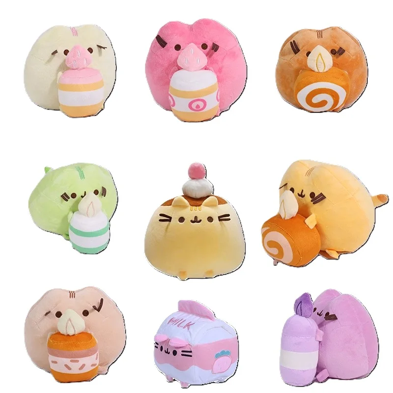 Pusheen Kawaii Plüschtier Donut Einhorn Raumdekoration Anime Kartoffelchip Eiscreme Pizza Kuchen Katze Stofftier Puppen Geschenk