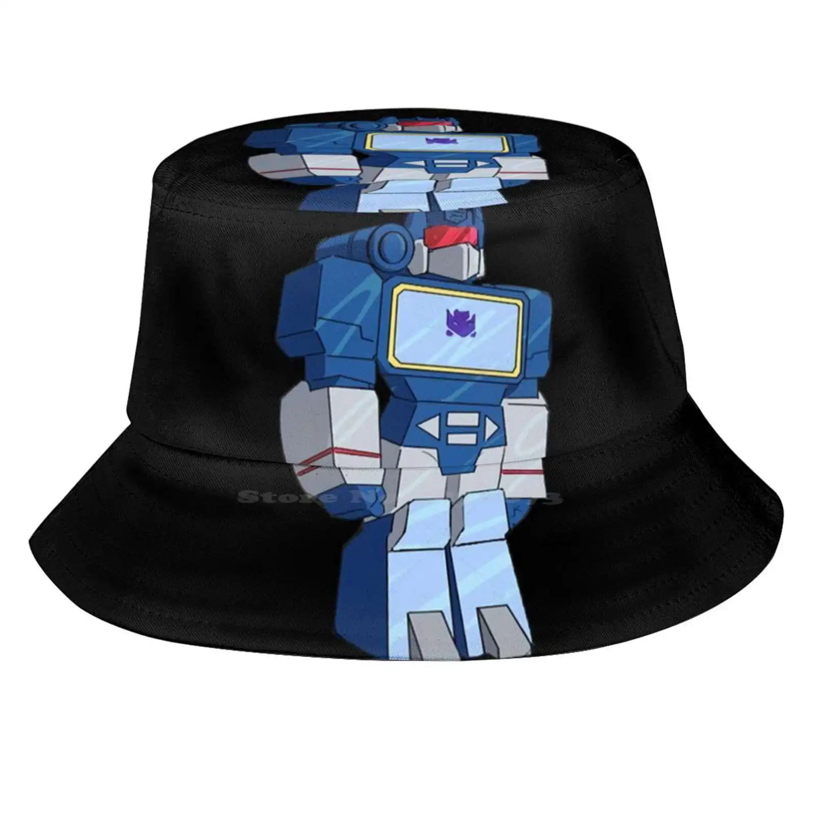 Soundwave Sun Cap Fisherman Hat Bucket Hats Soundwave 80S Cybertron Decepticons G1 Robot