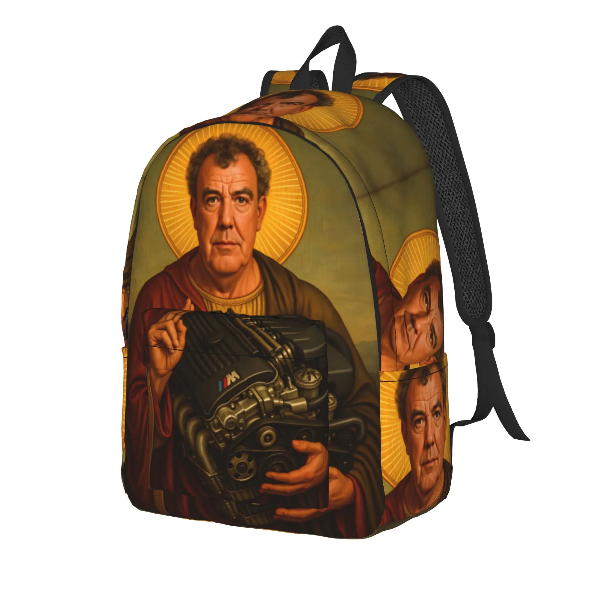 Jeremy Clarkson as god holing  Backpack  Streetwear Backpacks Female Cycling Lightweight School Bags Design Rucksack