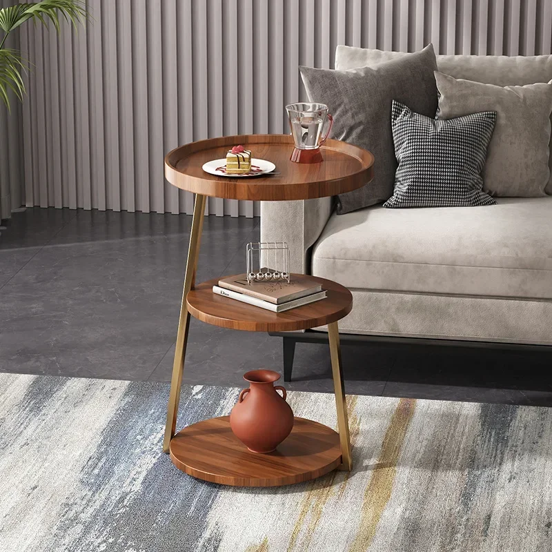 

Home Furniture Light Luxury Three-story Side Table Small Apartment Living Room Home Hotel Sofa Side Cabinet Nordic Coffee Table