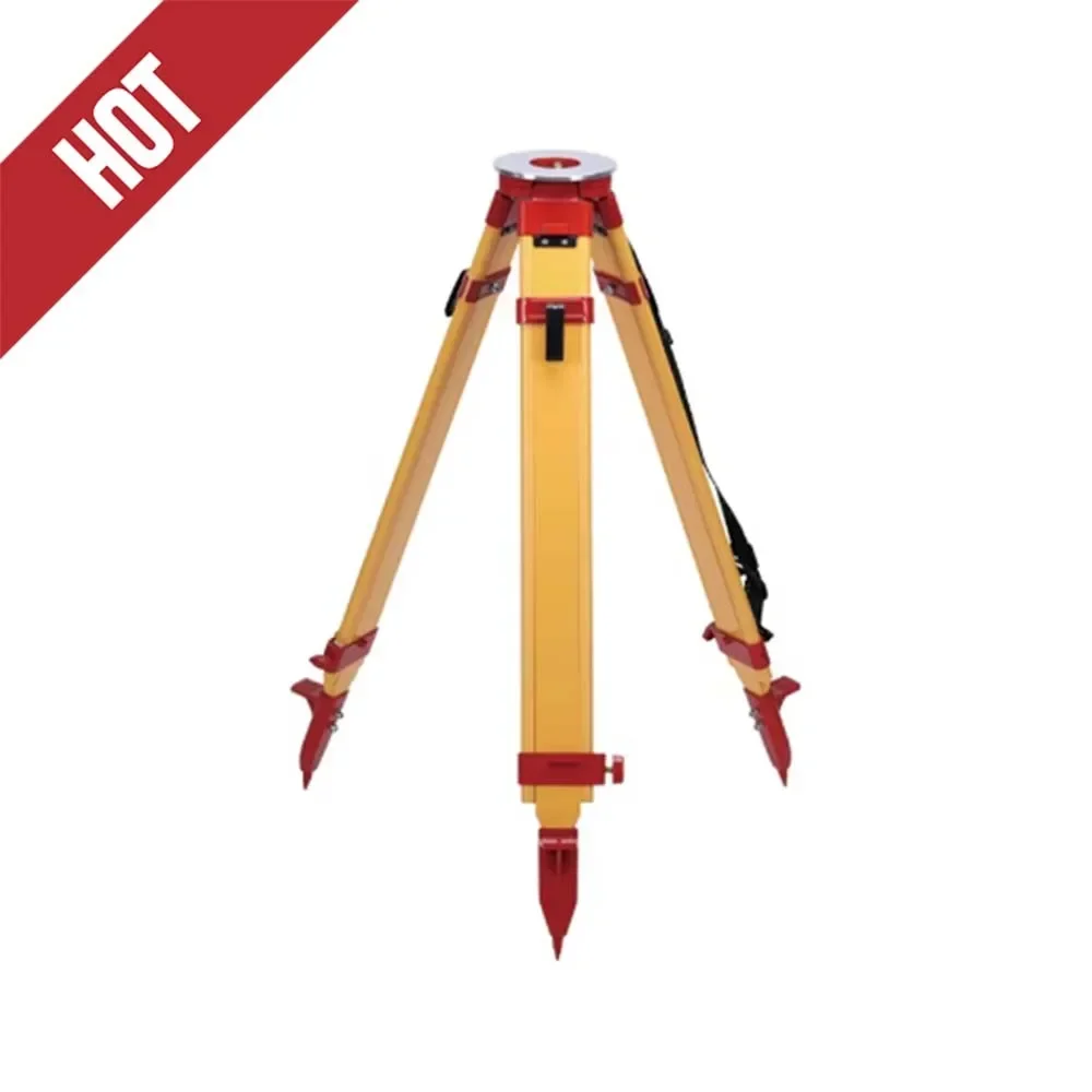 Tripod RTW20A-BCDRD Heavy-duty Wooden Tripod, Flat Double Locking, Copper Center Screw, Suitable For RTK Total Station