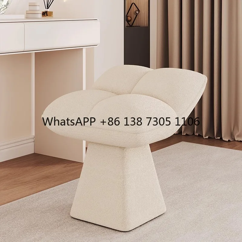 

Light luxury dressing cream style simple girls bedroom dresser stool home chair makeup nail stool
