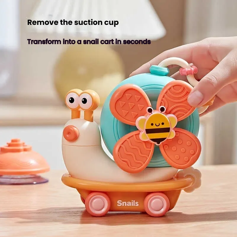 

Detachable Snail Spinner Toy | Suction Cup Windmill & Sensory Car – Creative Travel Game for Baby Fine Motor Skills 0-12 Months