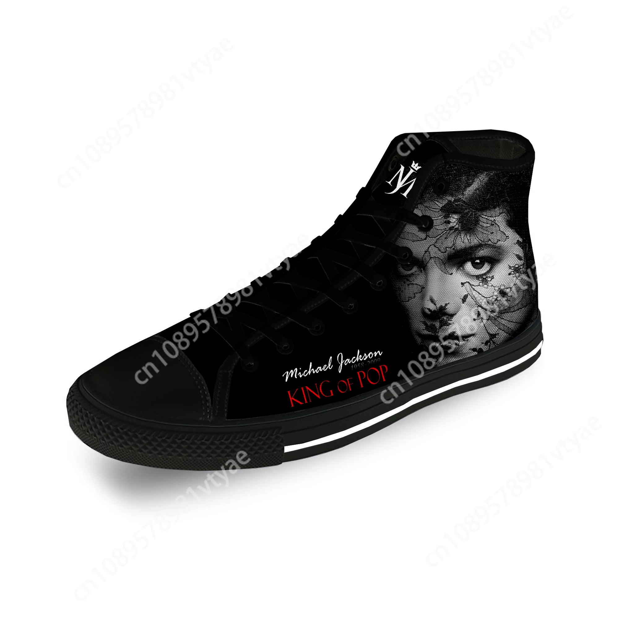 

Michael Jackson Cool Funny Casual Cloth 3D Print High Top Canvas Fashion Funny Shoes Men Women Lightweight Breathable Sneakers