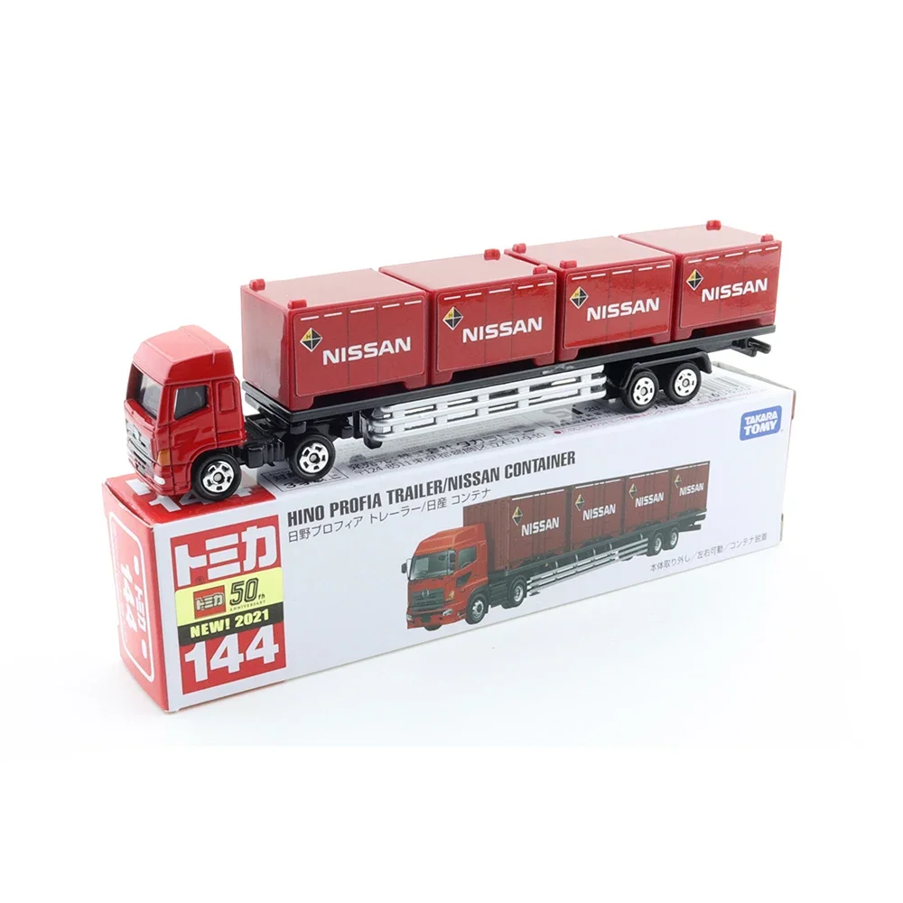 

Takara Tomy Long Type Tomica No.144 Hino Profia Trailer/Nissan Container Diecast Automotive Model Ornaments Cas Toys Gift