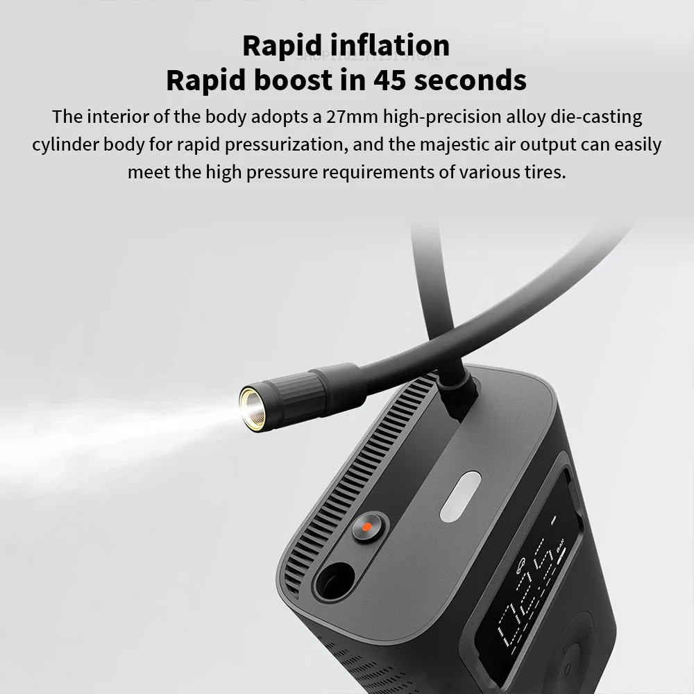 NEW MIJIA Portable Electric Air Compressor 2 Pro Air Pump with 6 Inflation Modes and LED SOS Light for Cars Bikes and Balls -CN