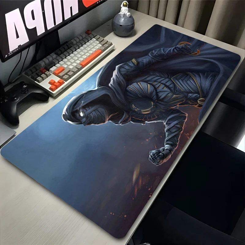 Tapis de souris antidérapant Marvel Moon Knight, média Anime HD, clavier en caoutchouc, sous-souris, bureau, ordinateur portable, médicaments, accessoires de jeu