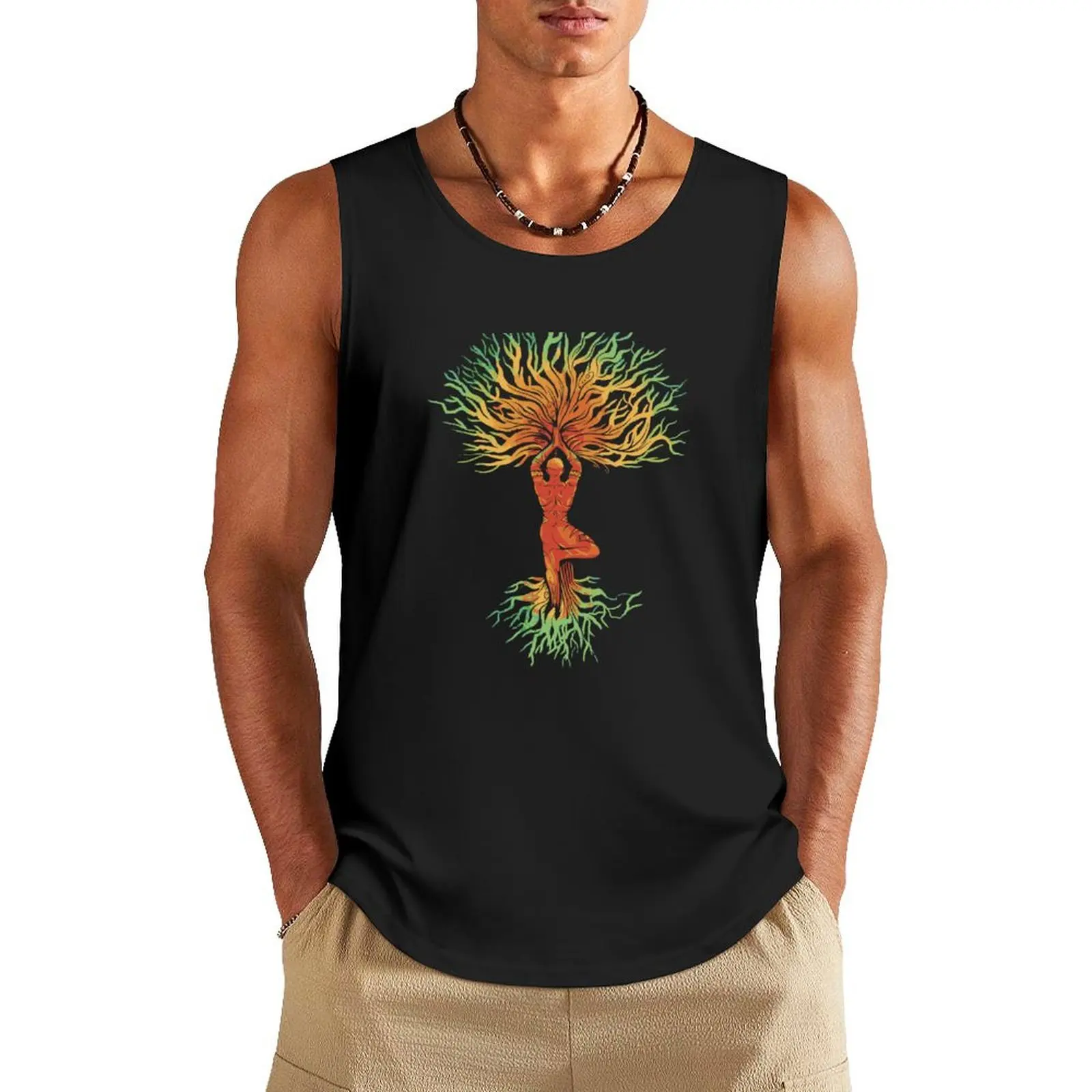 

Yoga tree pose Tank Top anime Clothing