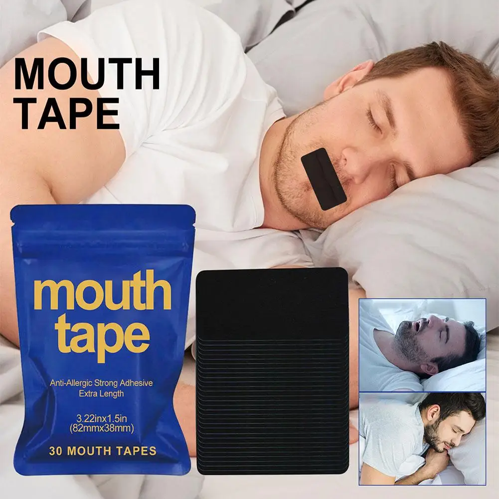 30pcs Anti Snoring Mouth TAPE Nighttime Sleeping ปากการหายใจปรับปรุงลดแห้งปากส่งเสริมจมูกหายใจ Health Care