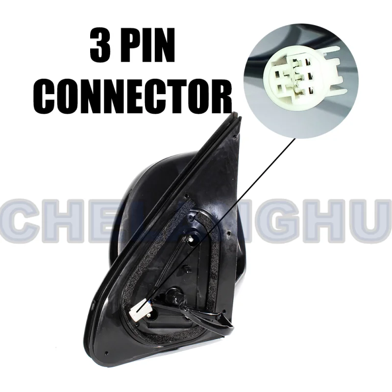 Mirror Assembly For Toyota Tacoma 2005 2006 2007 2008 2009 2010 2011 US Version Right Side 3 Pins Power Adjust