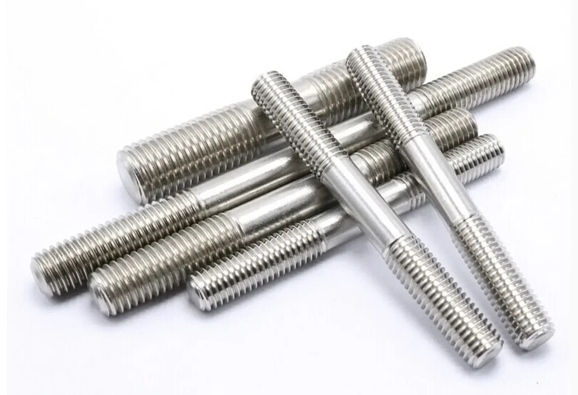 20pcs Threaded Bolts Double End Rods M4 M5 M3 GB901 304 Stainless Steel  Head Screw  Stud 16-55mm