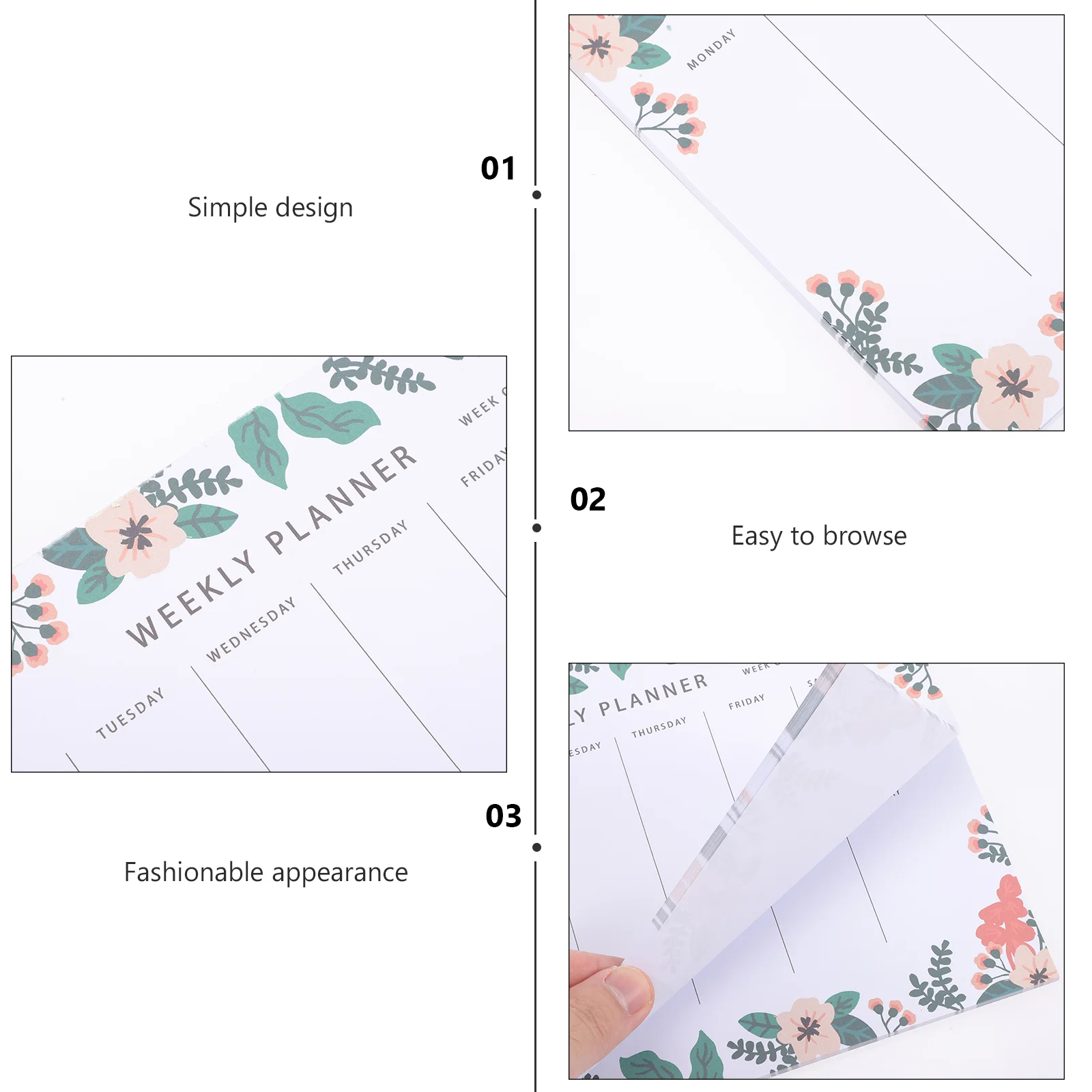 Weekly Planner Tear-off Notepad Calendar Planning for Schedule Memorandum The List Paper Desk