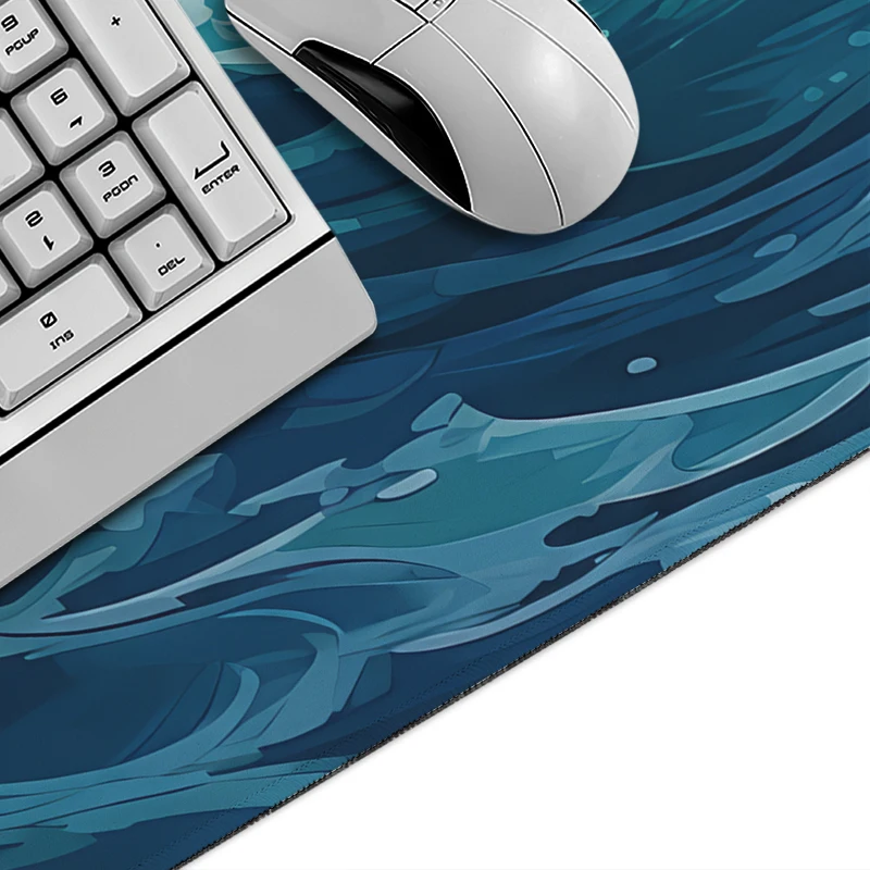 Mouse Pad Gaming Turquoise Storm Waves printon demand Computer Home Custom Mousepad XXL Natural Rubber Soft PC Table Mat
