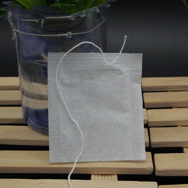 New Heat Seal Filter Paper Empty Tea Bag For Herb Loose Teabags With White Tag 100pcs/Lot