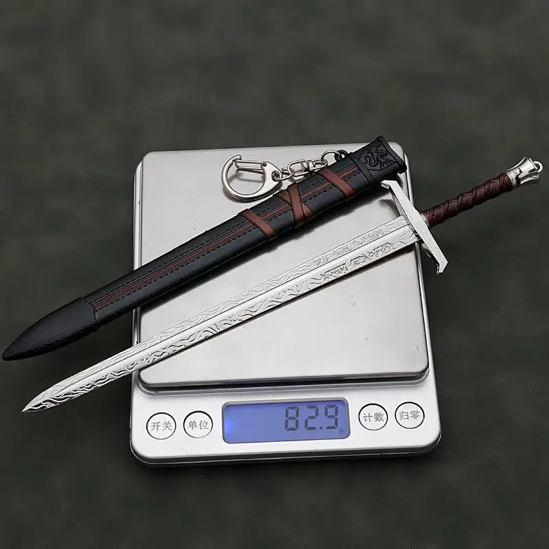 22 سنتيمتر سبيكة Excalibur السيف نموذج سطح المكتب ديكور مصغرة الملك شفرة تحصيل حلية القرون الوسطى نمط عرض معدني هدية