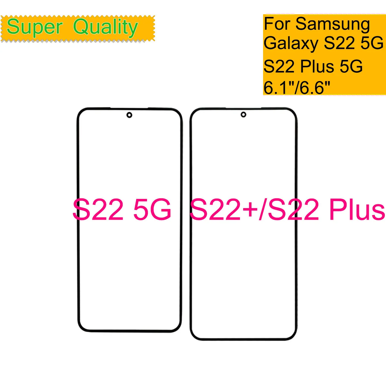 

10Pcs/Lot For Samsung Galaxy S22 5G S901 Touch Screen Front Glass Panel Outer S22+ S22 Plus 5G S906 LCD Glass Lens With OCA Glue