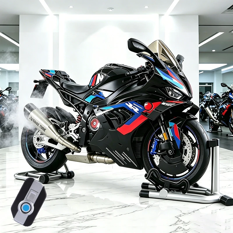 NOWY 1:9 S1000RR Model Motocykla ze Stopu Metali, Kolekcja Pojazdów, Dźwięk i Światło, Model Autocykla Terenowego