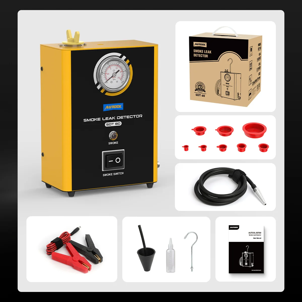 AUTOOL 12V ยานยนต์ EVAP Leakage Analyzer เครื่องตรวจจับควันรถเครื่องตรวจจับท่อรั่ว Locator X น้ํามันท่อเครื่องมือวินิจฉัย