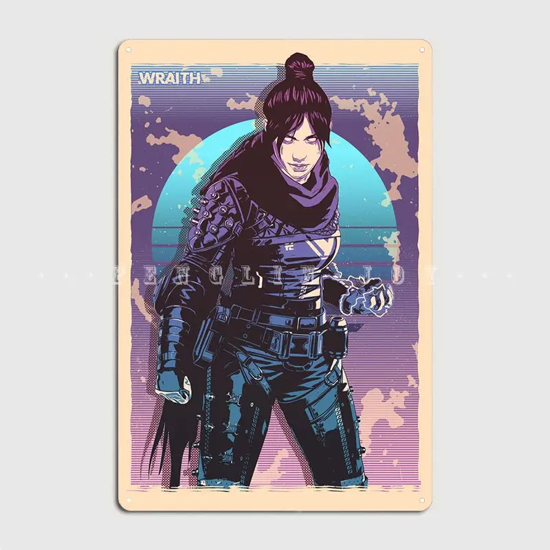 Apex Legend Wraith Metal Sign Wall Mural Pub Garage Wall Decor Decoration Tin Sign Poster