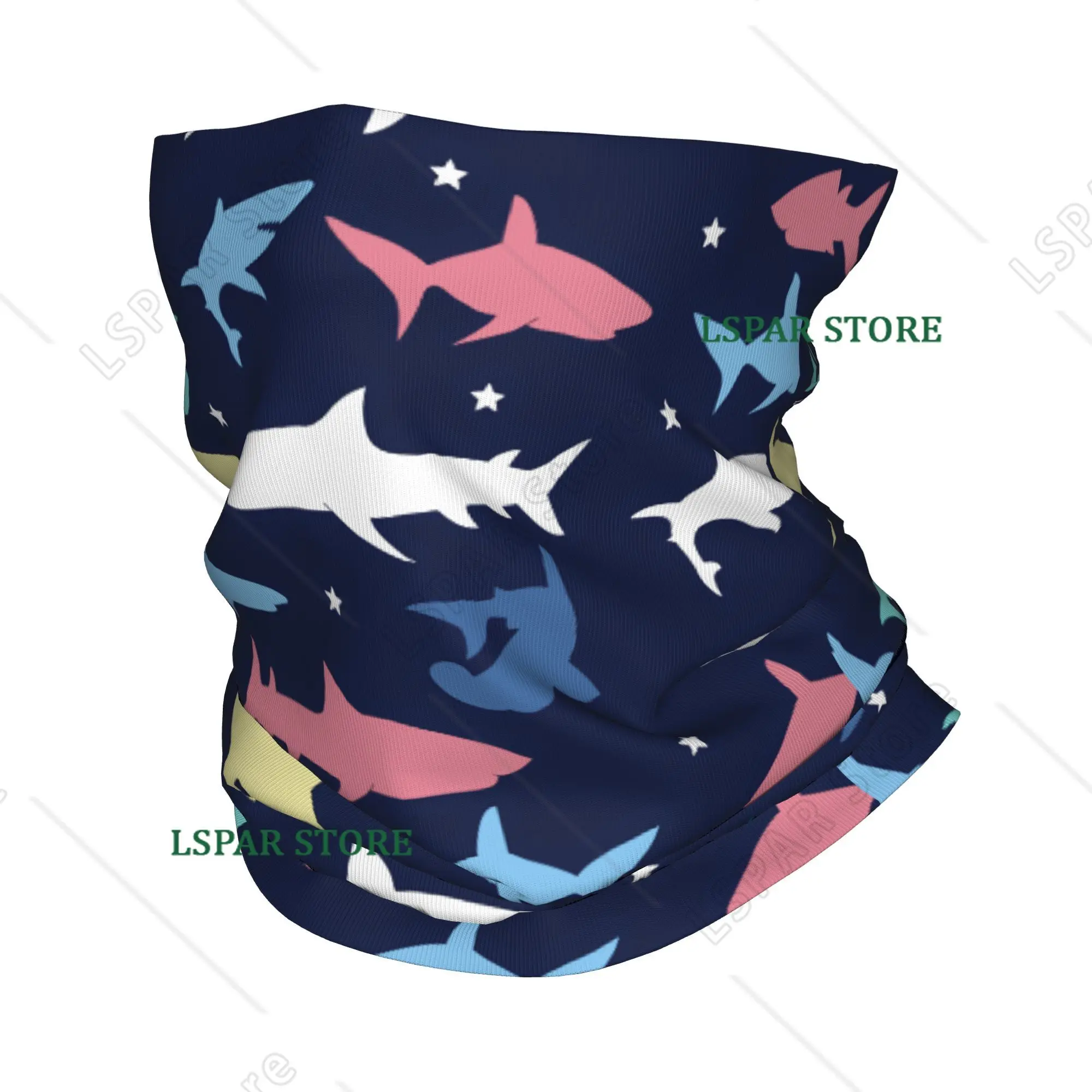 

Custom Shark Neck Gaiter Men Women Windproof Winter Cute Animal Bandana Scarf for Hiking
