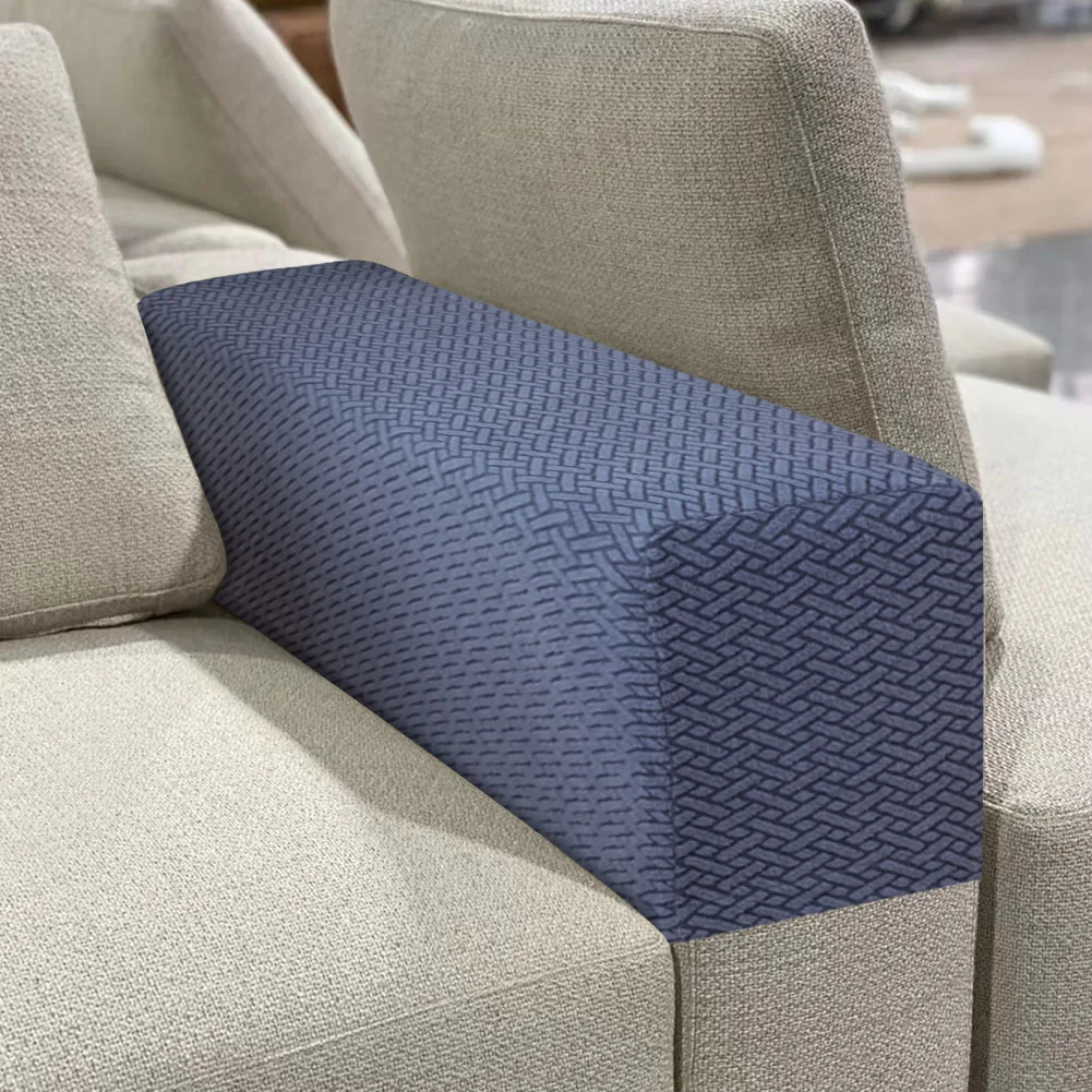 Sofa-Armbezüge, elastische Armlehnenbezüge für Stühle und Sofas, waschbare Sessel-Schonbezüge, Armlehnen mit Karomuster, Stuhlhussen