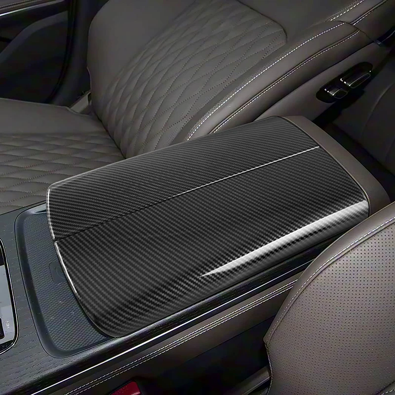 

Car Styling Center Console Armrest Box Panel Decoration Cover Trim For BYD Han 2022 Carbon Fiber Color Interior Accessories