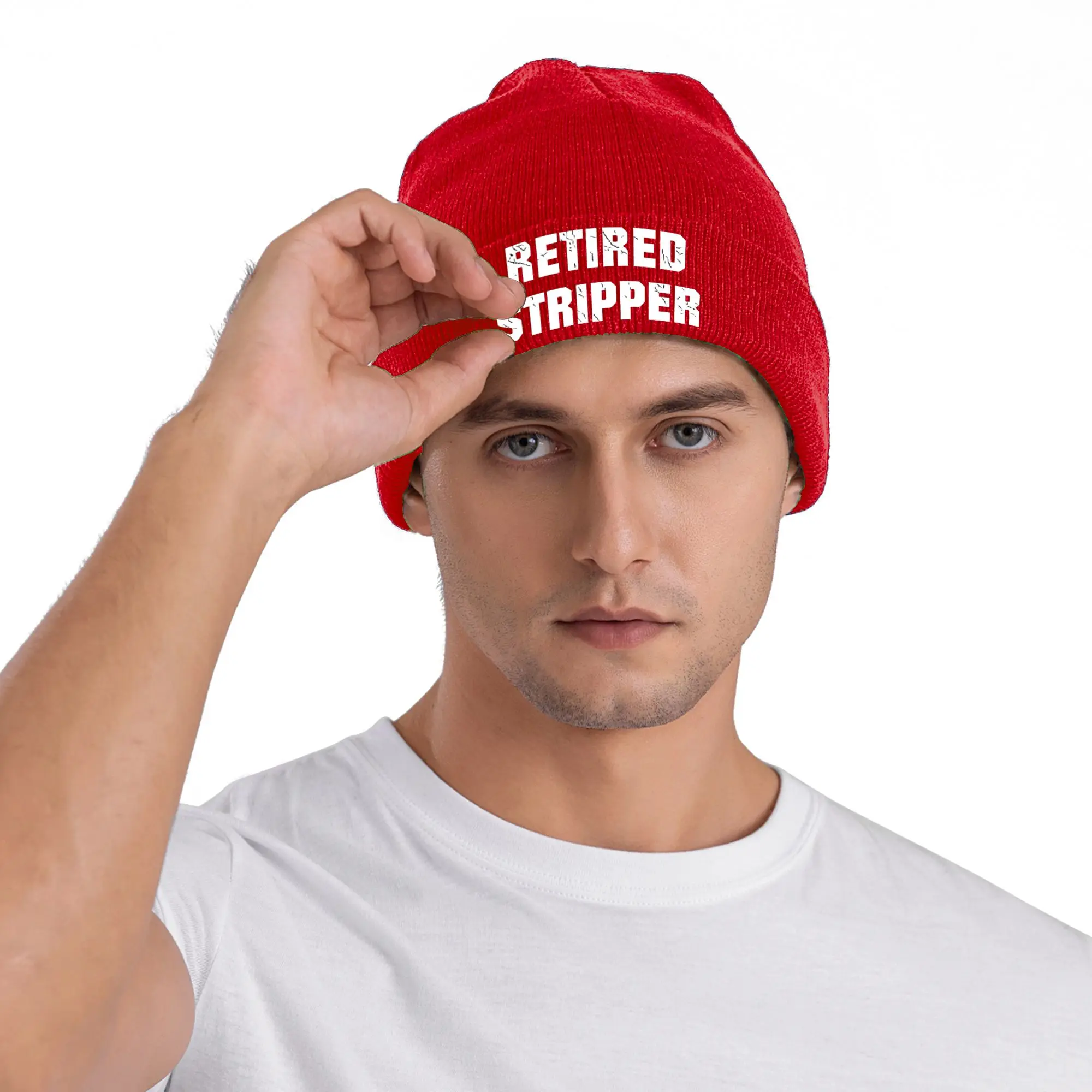 Retired Stripper Printed Winter Skullies Beanies Hat Warm Autumn Knitted Hats Bonnet Caps for Women Men