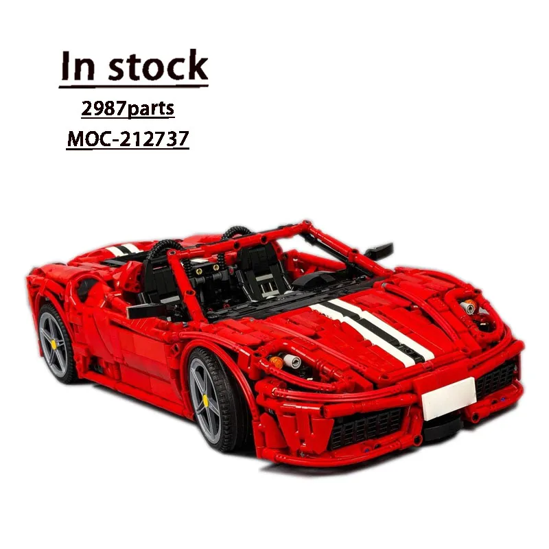 

MOC-212737 Red New F430 Supercar Racing Building Block Model 2987 PartsMOC Creative Boy Kids Birthday Building Blocks Toy Gift