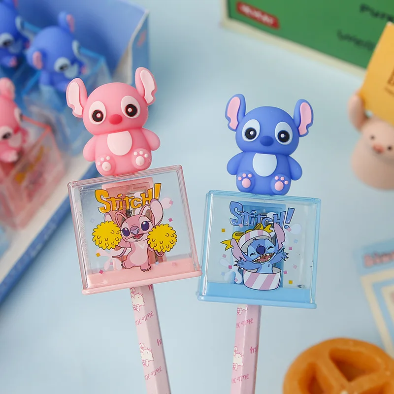 

24 pcs Cartoon Stitch Shape Pencil Sharpener Students Cute Cartoon Pencil Sharpener Pencil Sharpener Children's Stationery Gift