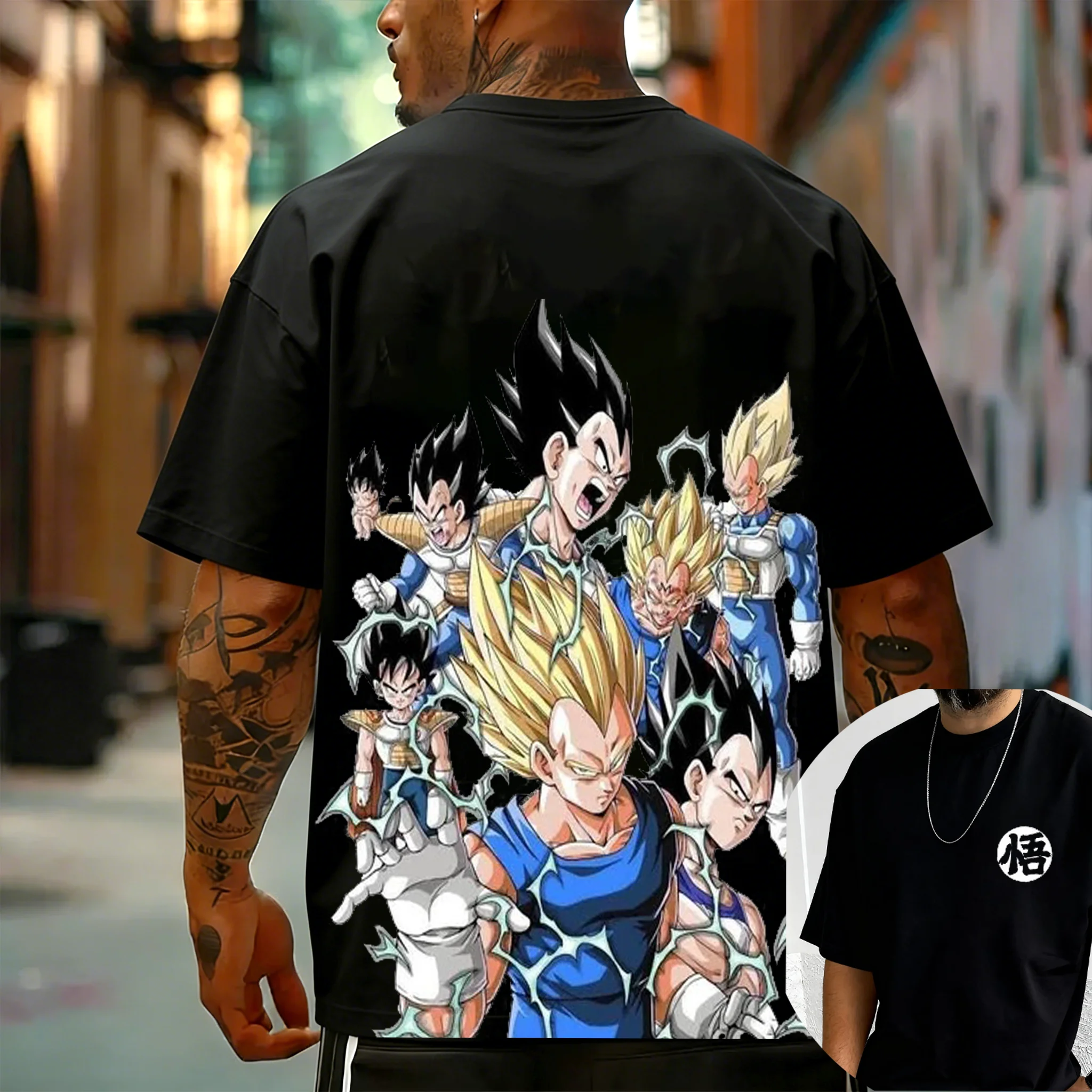 

Футболка унисекс с принтом аниме Dragon Ball Goku 2026, хлопковая, в стиле Harajuku Y2K, с коротким рукавом, для мужчин и женщин