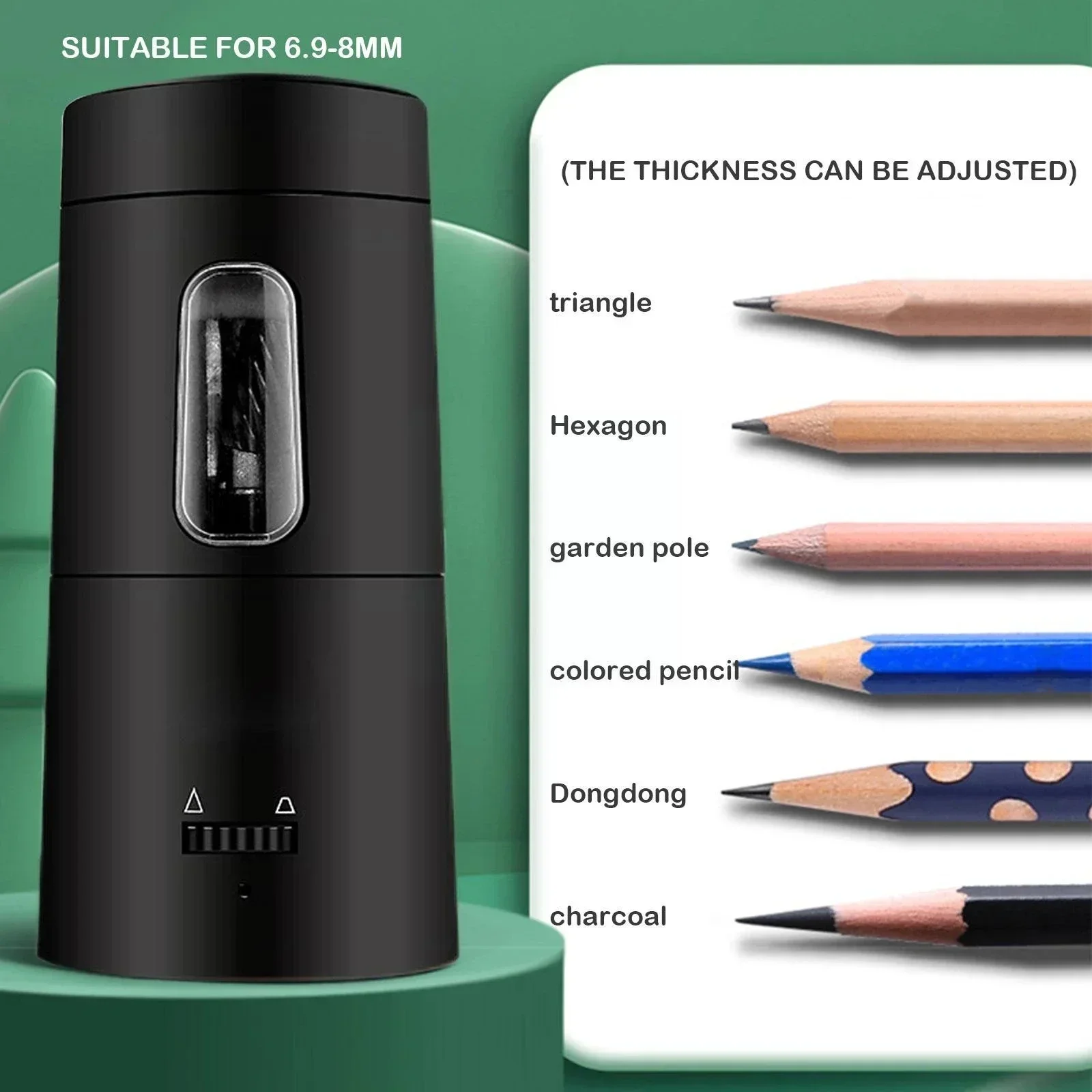 

Sharpen Pencils Charging Stationery Electric Pencil School USB Colored Supplies Sharpener Sketch Fully Fast Student Automatic