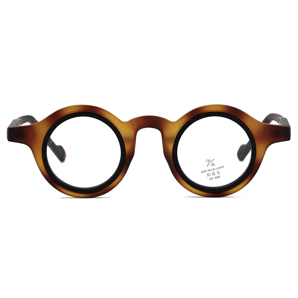 Peekaboo TR90 round glasses frame women korean style vintage small glasses blue light retro men clear lens unisex CP acetate