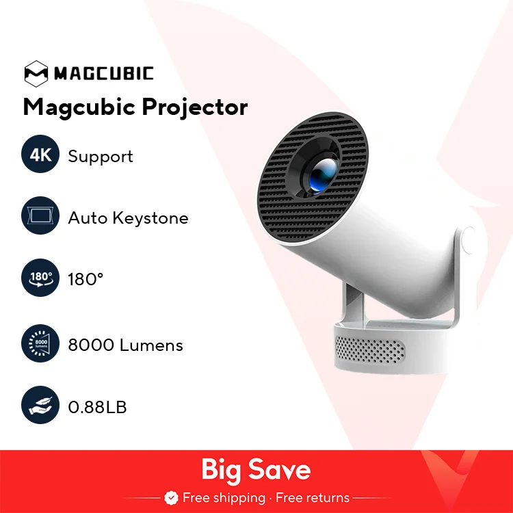 Proyector Magcubic HY300 Pro 4K Android 11 Dual Wifi6 260ANSI Allwinner H713 BT5.0 1080P 1280*720P Proyector de cine en casa para exteriores