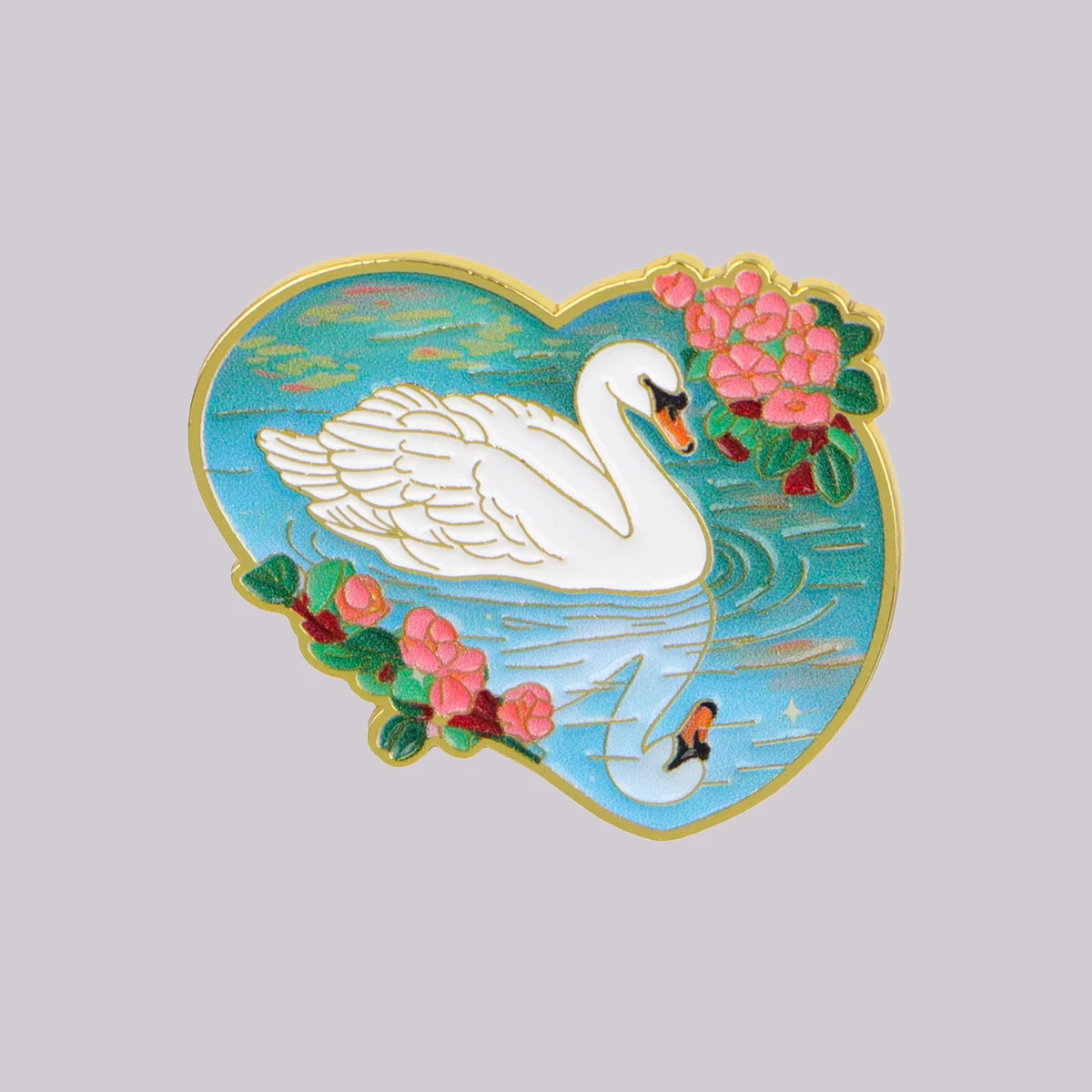 Swan Enamel Pin Cartoon Brooch Lapel Pins Badge on Backpack Clothing Accessories Fashion Jewelry Friends Gifts