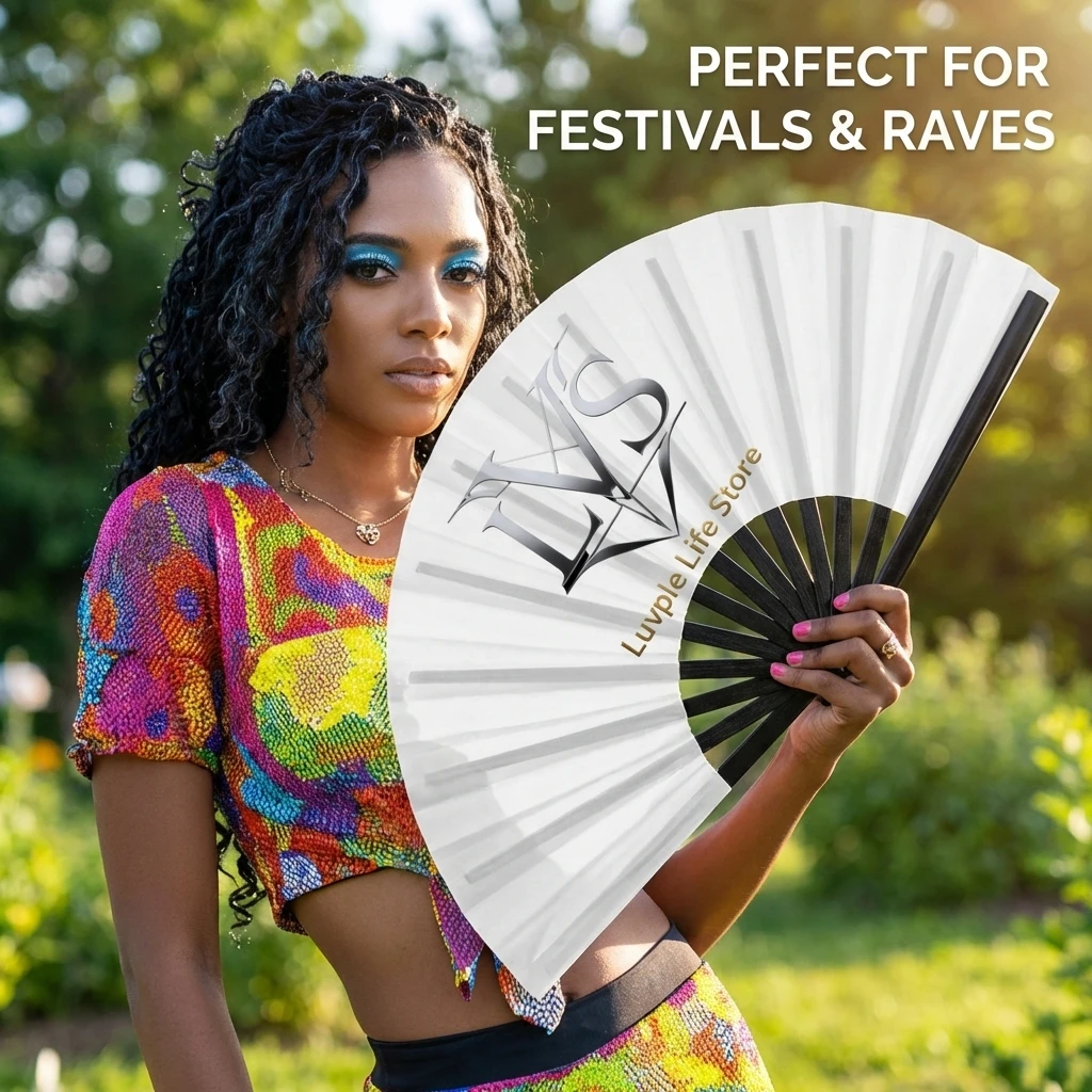 Customizable Folding Fan | Single/Double-Sided Print | Personalized Design for Flamenco Dance, Weddings & Events