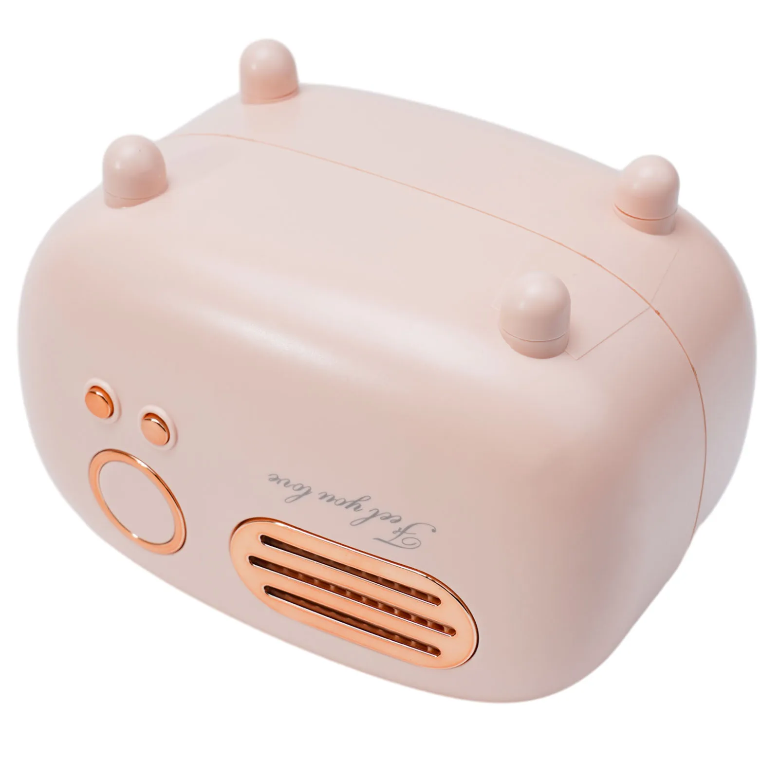 Functional radio model desktop tissue box with paper holder for storing wet wipes and tissue papers in home settings