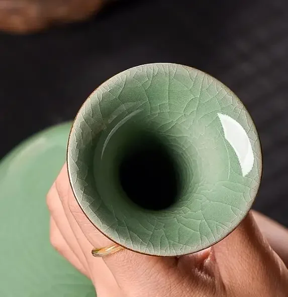 Antique decorative Longquan celadon vase from the Song Dynasty