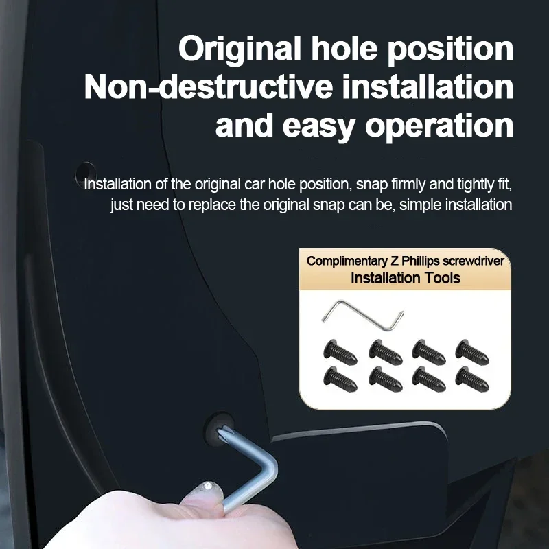 Car Mud Flaps 4PCS For Polestar 4 2024 2025 2026 2027 Anti-splash Fender Front Rear Fender Wheel Cover Guard Mudguard Accessorie