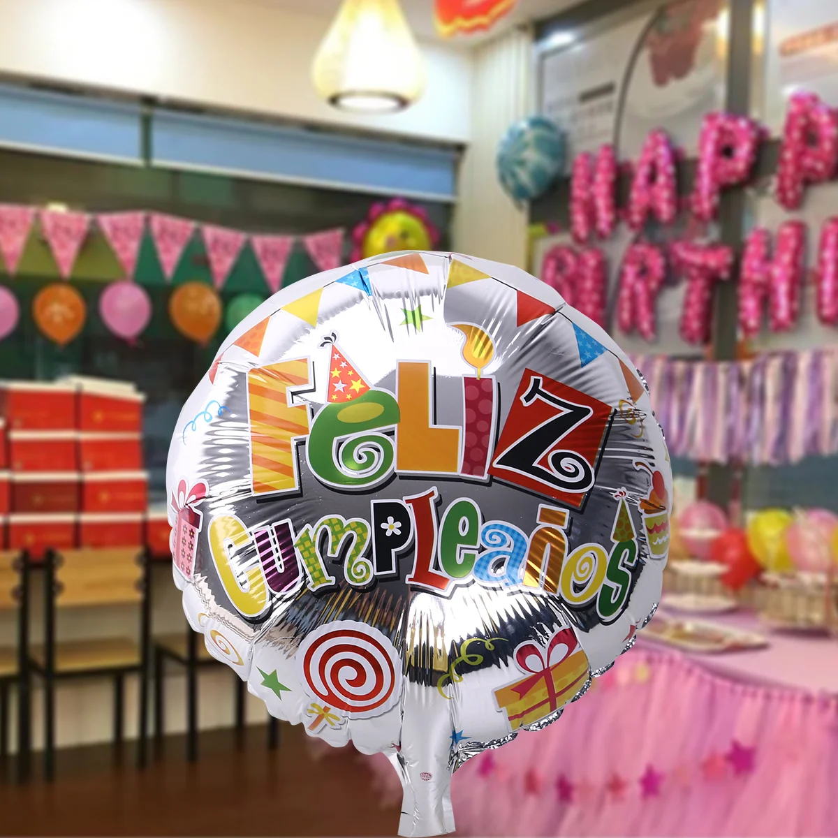 18 Inch Round Helium Birthday Foil Balloons Party Decor Reusable Photo Props Cake Shoots Festive Mylar Balloon