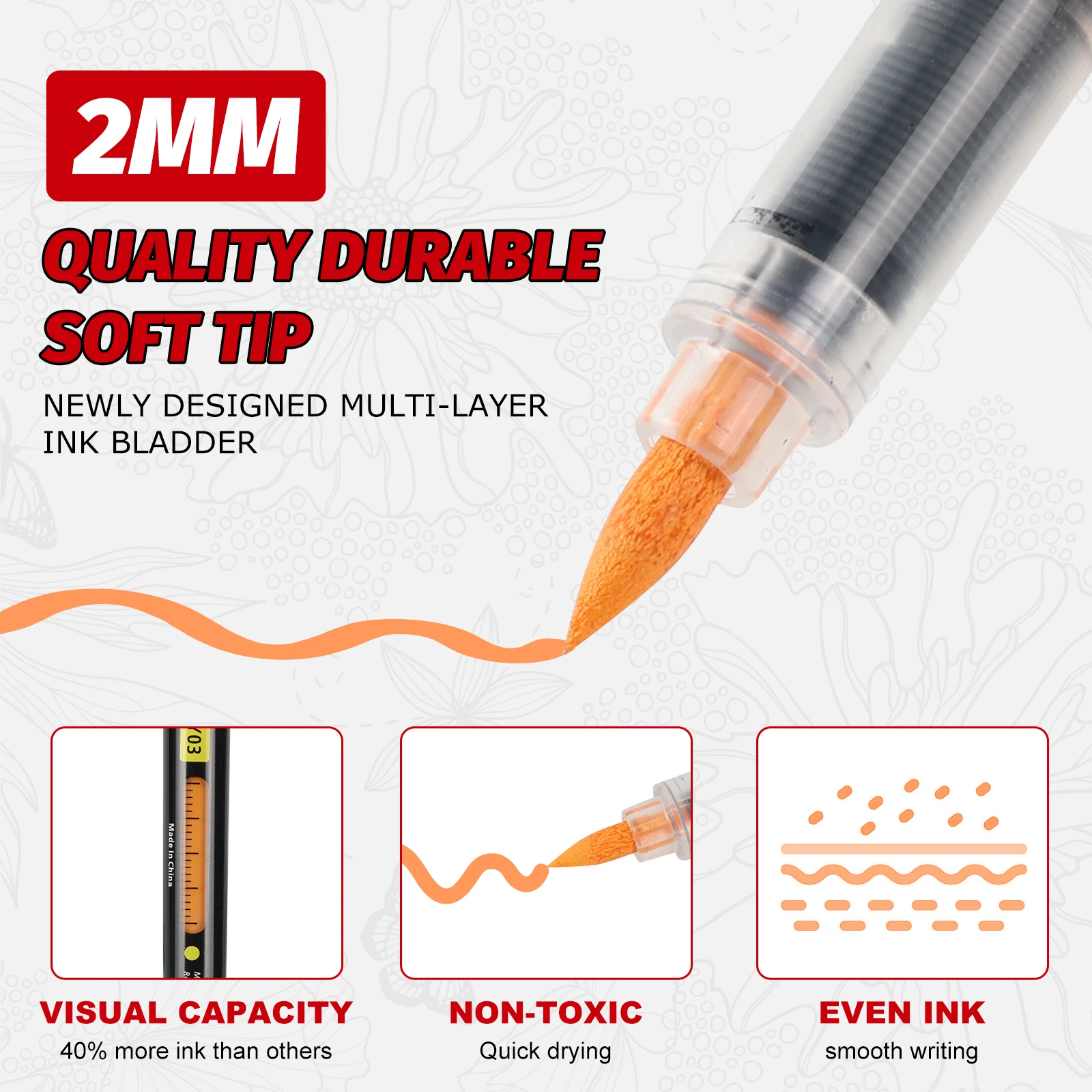 12-120 Colors Direct Liquid Acrylic Paint Marker Sets Professional Drawing Soft Brush Tip Pens Art Supplies Back To School