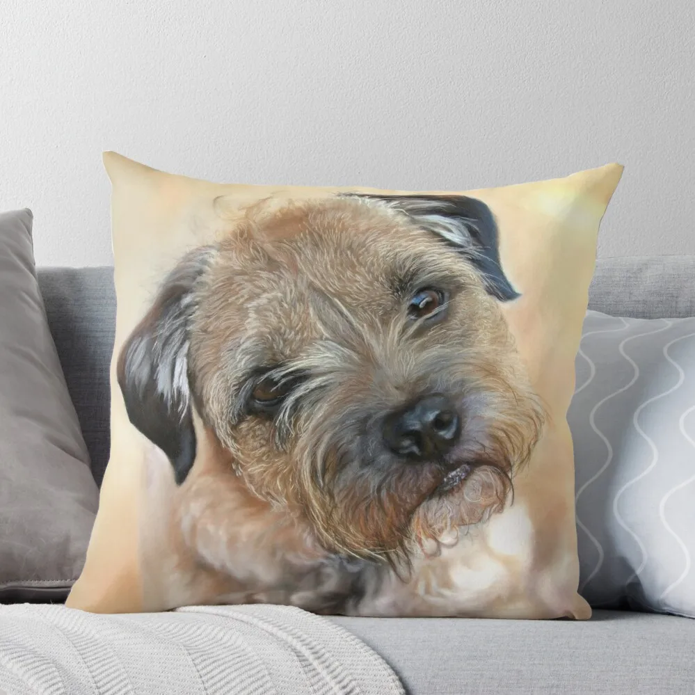 

Border Terrier Art Painting Throw Pillow Decorative Cushion Cover Pillow Decor Cushion Cover Pillowcase Cushion