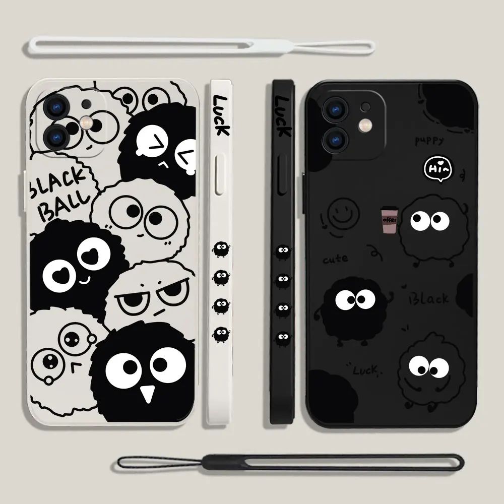 Funny Black Briquettes Phone Case For OPPO A54 A74 A57 A96 A76 A36 A95 A12 A15 A15S A16 A16K A9 2020 4G 5G Liquid Silicone Cover