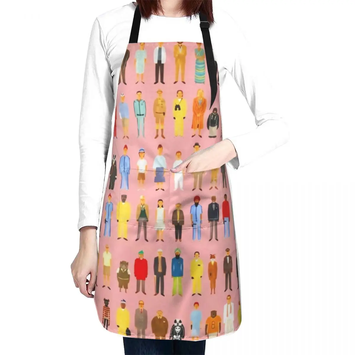 Wes Anderson Movie Characters Apron kindergarten teacher Smock for hairdressing professional kitchen Apron