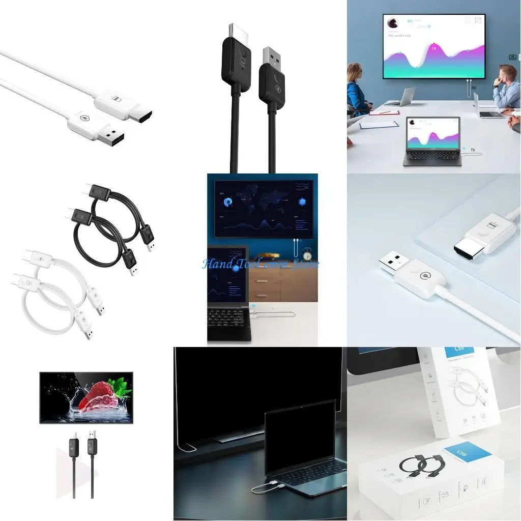 

H37F 1 Pair Wireless Extender Seamless Wireless Display Dongle Adapter Transmitter